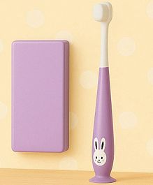 Luvlittle Baby Toothbrush I Supersoft Bristles & Section Cup Base Tooth Brush for Kids/Babies/Toddlers - Purple (Pack of 1)