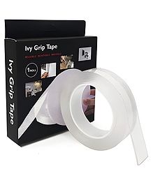 COZY VIBES 3 Meter Double Sided Adhesive Silicon Tape Heavy Duty Multipurpose Wall Tape Removable for Festival Decor, Fix Carpet Mats, Photos/Posters, Home and Office Use - PACK OF 1 - COLOR MAY VARY