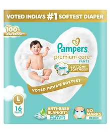 Pampers Premium Care Pants Baby Diapers (L)
                        Size - 16 Pieces