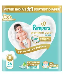 Pampers Premium Care Pants Baby Diapers (S)
                        Size - 26 Pieces
