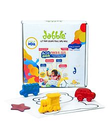 dabble My First Dabble Big Colouring Pages Kit | Sensory Touch for Toddlers 1+ | 3 Non-Toxic Jumbo Beeswax Crayons