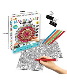 Little Berry Junior Mandala Art Colouring Kit - 12 Unique Designs with Sketchpens for Girls (Multicolour)