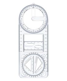 Ji and Ja Multifunctional Geometry Drawing Ruler for Creative Maths Learning Aids Drawing & Measurement (3306)