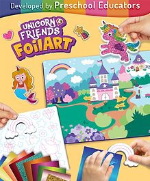 Intelliskills DIY Unicorns & Princesses Foil Art | Mess-Free Card Making Set | Boost Creativity | Fine Motor Skills | For Gifting | Multicoloured | BIS Certified | Educator Recommended