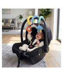 R for Rabbit Picaboo NXG Baby Carry Cot, 4 in 1 Multi Purpose Kids Carry Cot, Infant Car Seat, Rocker for Infant Babies of 0 to 15 Months & Weight Capacity Upto 13 Kgs|(Silver Black)
