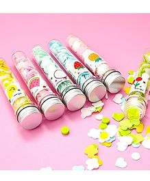 Flower heart design bottle tube shape paper soap in fruits flavour Scented fragrance soft bath for travel - Pack of 6-multi color