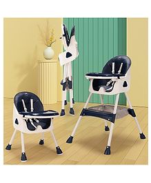 Tinyberg WonderSeat 3 in 1 Baby High Chair, Feeding Chair with Adjustable Seat Height, 5-Point Safety Belt, Portable, Foldable, 3-36 Months, 20kg Capacity-Skyline Blue