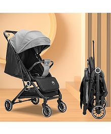 Tinyberg FeatherLite Baby Travel Cabin Stroller with Multi Recline, One Hand Fold, 5 Point Safety Harness & Foldable Canopy (0-5Y)-Charcoal Grey