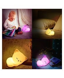 Flaze Night Light for Kids Bedroom, Cute Animal Silicone Nursery Night Lamp Touch Control Nightlights USB Rechargeable Bedside Lamp for Baby Children Toddlers  ( Color May Vary)