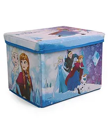Disney Frozen Square Shaped Toy Box - Blue