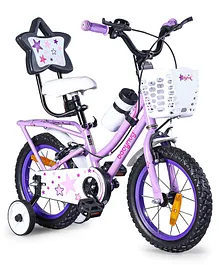 Babyhug Speedy Bicycle With Bell - Purple
                        & White
