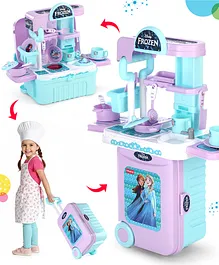 Babyhug Disney Frozen Theme Kitchen Play
                        Set Trolley| Portable Set with Realistic Light
                        Sound Toys for Kids with 24 Pieces - Lilac &
                        Light Blue