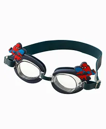 Pine Kids Marvel Swimming Goggles With Spiderman Applique - Black