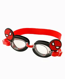 Pine Kids Marvel Swimming Goggles With Spiderman Applique - Black & Red