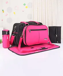 Babyhug Duet Diaper Bag - Black & Pink