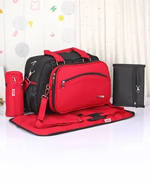 Babyhug Duet Diaper Bag - Black & Red