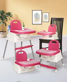 LuvLap 4-in-1 Convertible High Chair for
                        Babies with Footrest, Converts to Booster, Low
                        & High Chair, Ideal for Feeding &
                        Playtime Use Red Pink