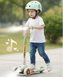 R for Rabbit Road Runner Blaze Foldable
                        Kick Scooter for Kids with 4 Level Adjustable
                        Height, PU LED Wheels, Lights and Music for 3+
                        Years Baby Boy & Girl of Upto 75kg Weight
                        (Green Gold)