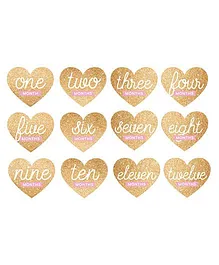 Pearhead 1st Year Glam Sticker Pack of 12 - Golden