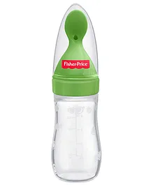 Fisher Price Squeezy Silicone Food Feeder Green - 125 ml (Design May Vary)