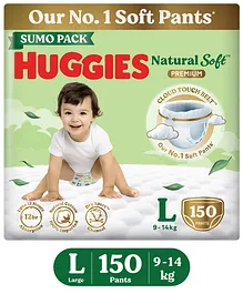 Huggies Natural Soft Premium Baby Diaper
                        Pants Sumo Pack Large - 150 Pieces