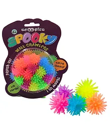SCOOBIES Spooky Wall Crawlers | Pack of 15 Multicolored Balls | Washable & Reusable |  Anxiety Relief Toys | Party Favors for Kids
