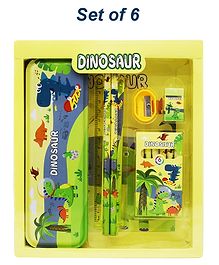 Asera Stationery Gift Pack for Kids for Birthday Return Gifts (Pack of 6) (Dino)