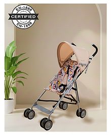 Polka Tots Light Weight Wave Rider Print Buggy Strollers EasyDrifft  - Cream