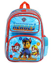 Paw Patrol Heroes School backpack with Front Pocket Sky Blue - 16 inches