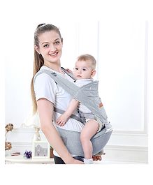 R for Rabbit Upsy Daisy Ergo Baby Carrier for New Born | 8 in 1 Hip Seat Front and Back Carry Position Adjustable Straps Kangaroo Bags for 4 to 36 Months Kids Upto 15 Kg (Light Grey)