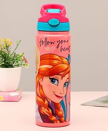 Disney Frozen Stainless Steel Insulated Hot & Cold Sipper Bottle Pink and Blue - 500 ml