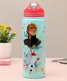 Disney Frozen Stainless Steel Insulated  Hot & Cold Sipper Bottle Sky Blue - 500 ml
