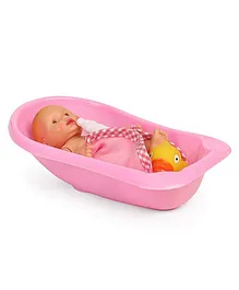 Speedage Bubble Baby Doll In Bath Tub With Toy Duck - Pink