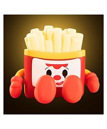 Flaze French Fries Night Light - Fries Shape Desk Lamp with 3 Brightness Levels,500mAh, Reading Light for Kid's Room, Living Room, Rechargeable Lamp for Home Decor Bellv -PACK OF 1-  ( COLOR AND DESIGN MAY VARY )