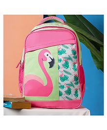 VISMIINTREND 19-Inch School Bag for Boys & Girls - Spacious, Lightweight, Durable Backpack with Multiple Compartments & Water-Resistant Material - Tropical - Pink-Height 19 Inches