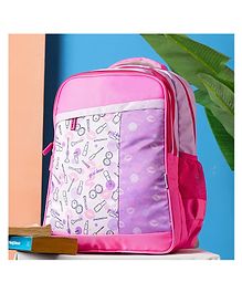 VISMIINTREND 19-Inch School Bag for Boys & Girls - Spacious, Lightweight, Durable Backpack with Multiple Compartments & Water-Resistant Material - Cosmo - Pink-Height 19 Inches