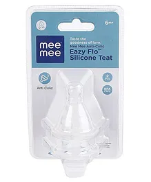 Mee Mee Anti-Colic Easy Flow Silicone Teat Extra Large - Pack of 2