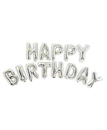 NHR Foil Balloon Happy Birthday Letters - Silver