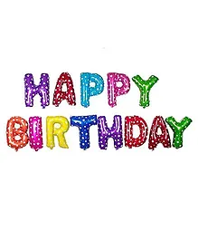 NHR Foil Balloon Happy Birthday Letters - Multicolor