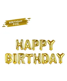 NHR Foil Balloon Happy Birthday Letters - Golden