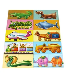 Creative Heads & Tails Ten Two Piece Puzzle - Multicolor