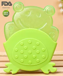 Babyhug Froggy Water Filled Teether With Holder - Dark Green