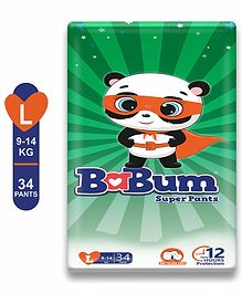 Babum Super Pants Premium Diaper Large - 34 Pieces
