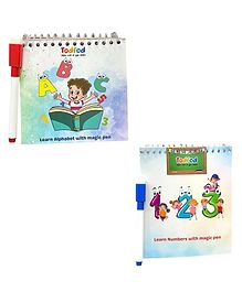 Rewritable Alphabets & Number Writing Practice Book for 3-5 Year Preschool Handwriting Practice Activity Tracing Learning Busy Book - English