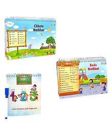 Chhote Natkhat & Bade Natkhat & Rewritable Number Book  (Multicolor) - English