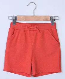 Beebay Ribbed Waistband Shorts - Orange