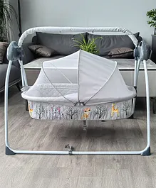 Babyhug Automatic Baby Swing Cradle With
                        Remote Controller - Light Grey