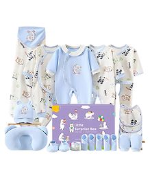 Little Surprise Box, 22 pcs Panda Newborn - Blue & White
