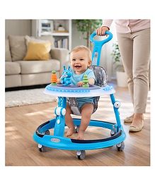 JoyRide Platinum Baby Walker 6-24 Months | Adjustment Walker for Kids Boy and Girl with Integrated RGB Lights, Switchable Food & Musical Toy Tray Activity Walker