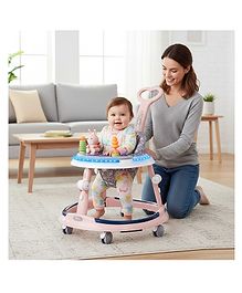 JoyRide Platinum Baby Walker 6-24 Months | Adjustment Walker for Kids Boy and Girl with Integrated RGB Lights, Switchable Food & Musical Toy Tray Activity Walker